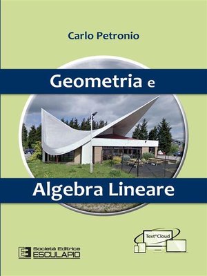 cover image of Geometria e Algebra Lineare